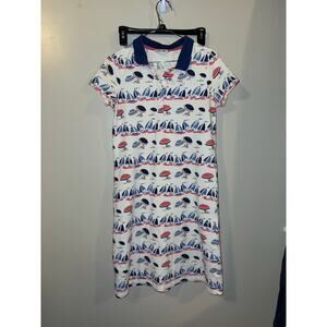 Boden Polo Shirt Dress 4L Nautical Sailboat Beach Short Sleeve Preppy Coastal
